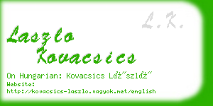 laszlo kovacsics business card